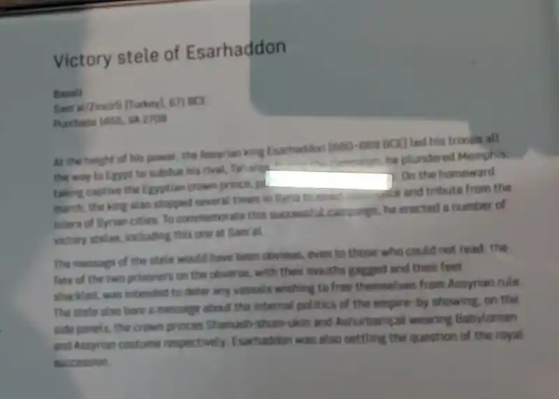 Victory stele of Esarhaddon, Pergamon Museum, Museum Island, Berlin